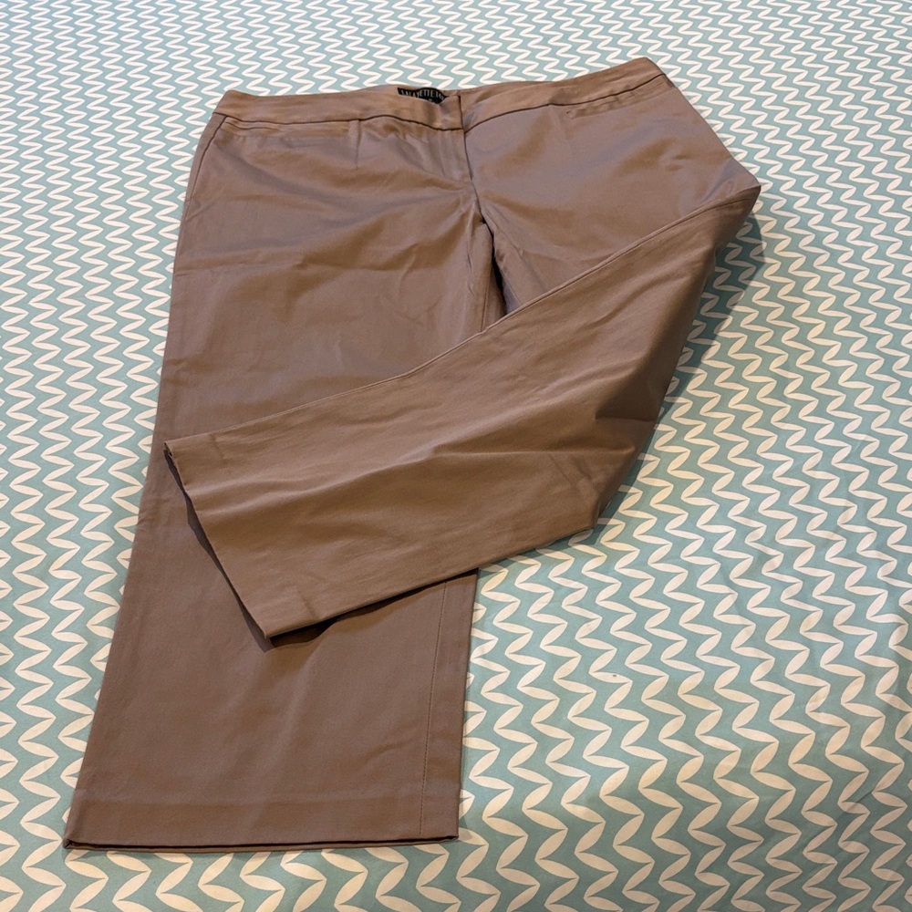 Lafayette 148 New York Women's Taupe Cropped Pants